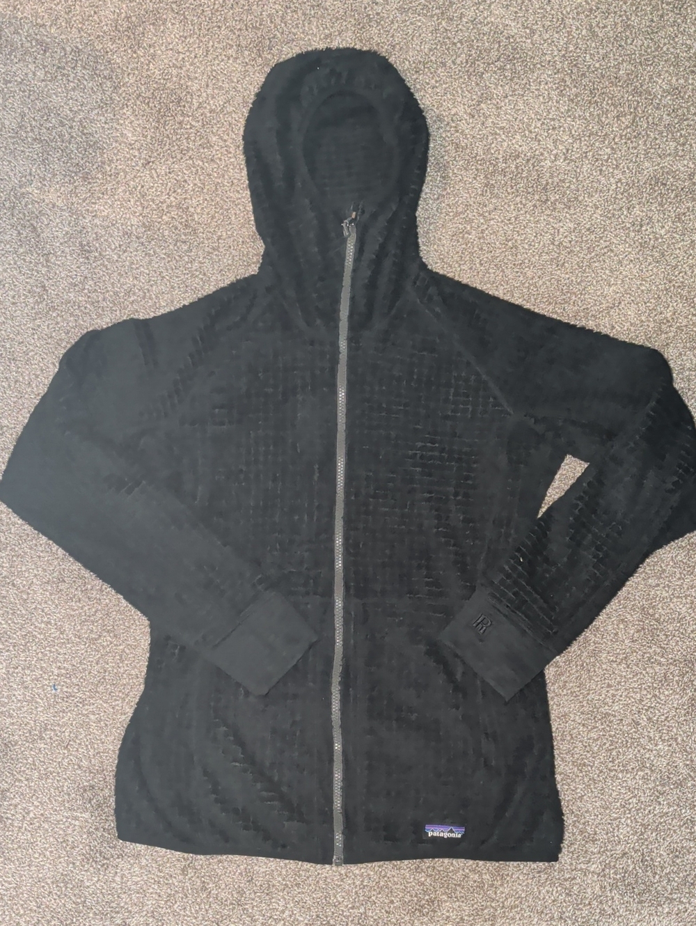 Patagonia Black Teddy Fleece Hooded Jacket - Women’s Zip